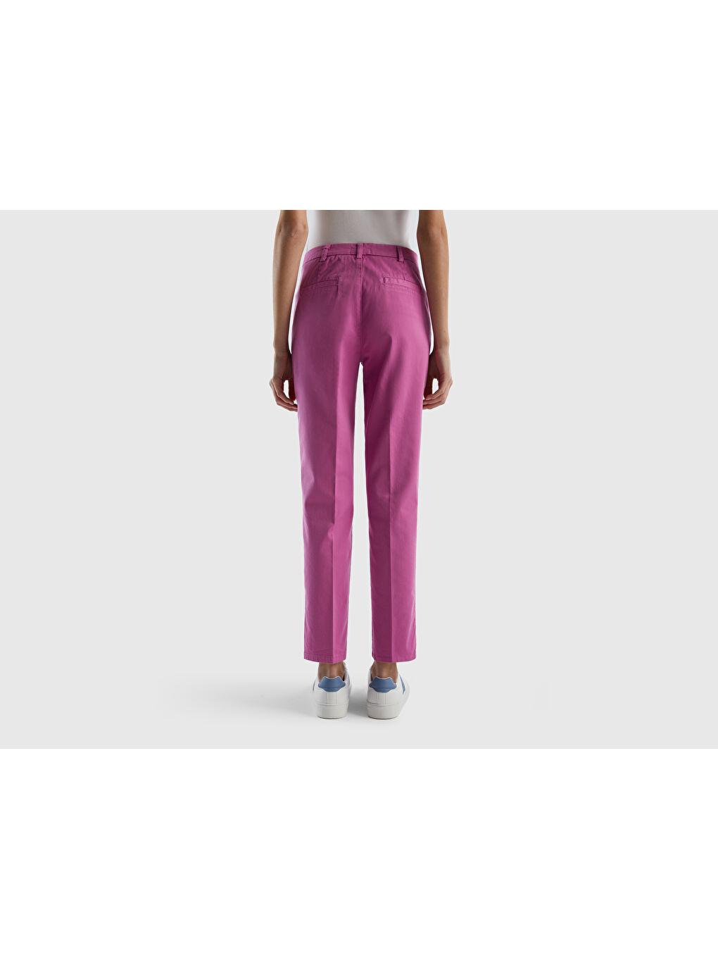 United Colors Of Benetton Pembe Kadın Pembe Elastanlı Basic Chino Pantolon - 2