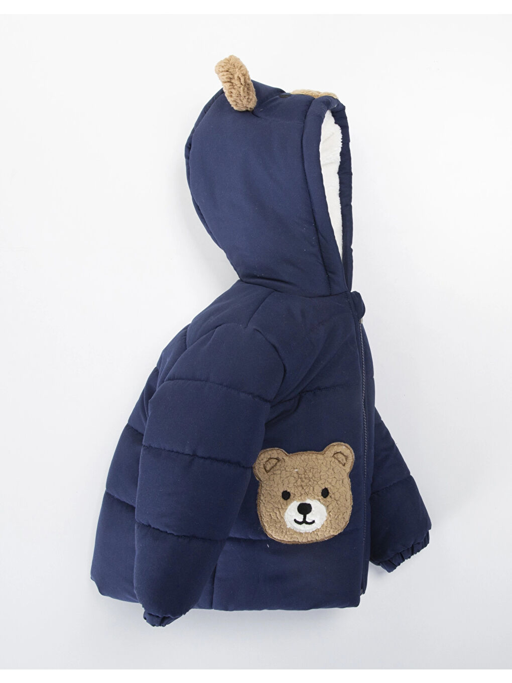 Lacivert Ayı İşlemeli Erkek Mont 51429-1