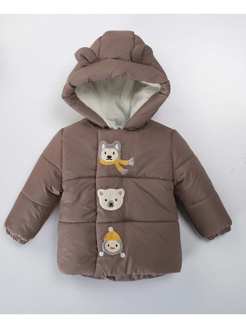 Kahverengi Hayvanlar İşlemeli Erkek Mont 51420