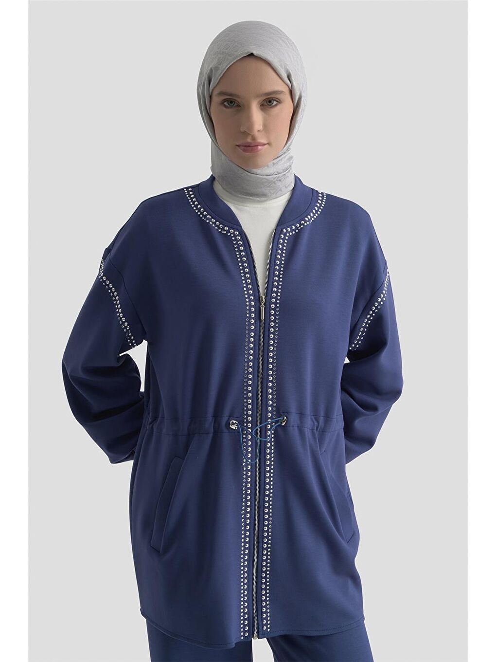 Trok Detaylı Kap 25Kd4038 Lacivert-3