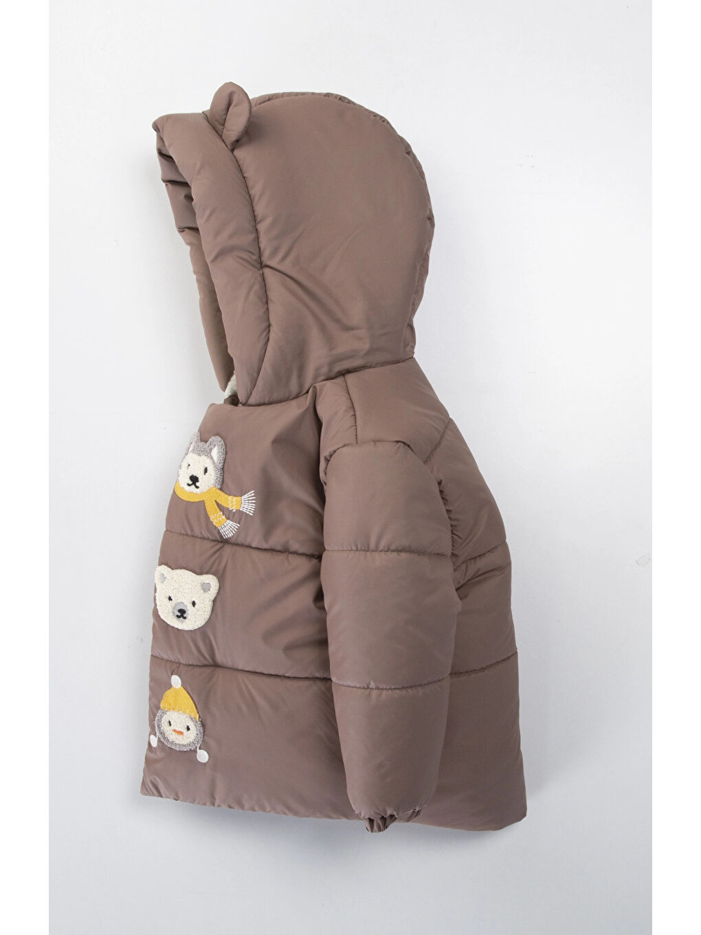 Kahverengi Hayvanlar İşlemeli Erkek Mont 51420-2