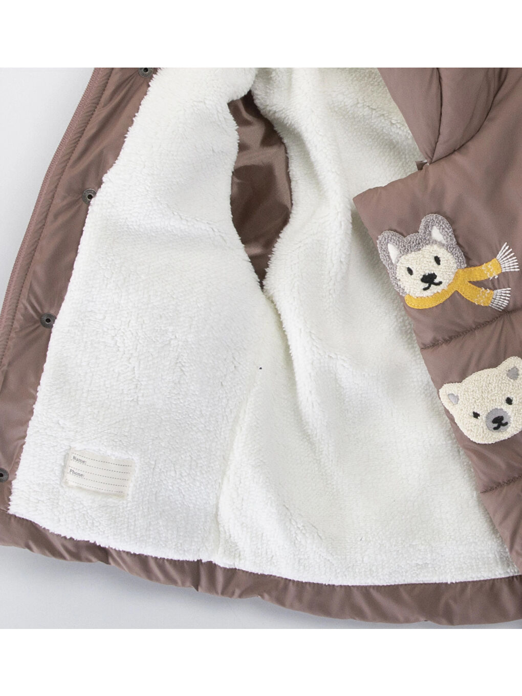 Kahverengi Hayvanlar İşlemeli Erkek Mont 51420-3