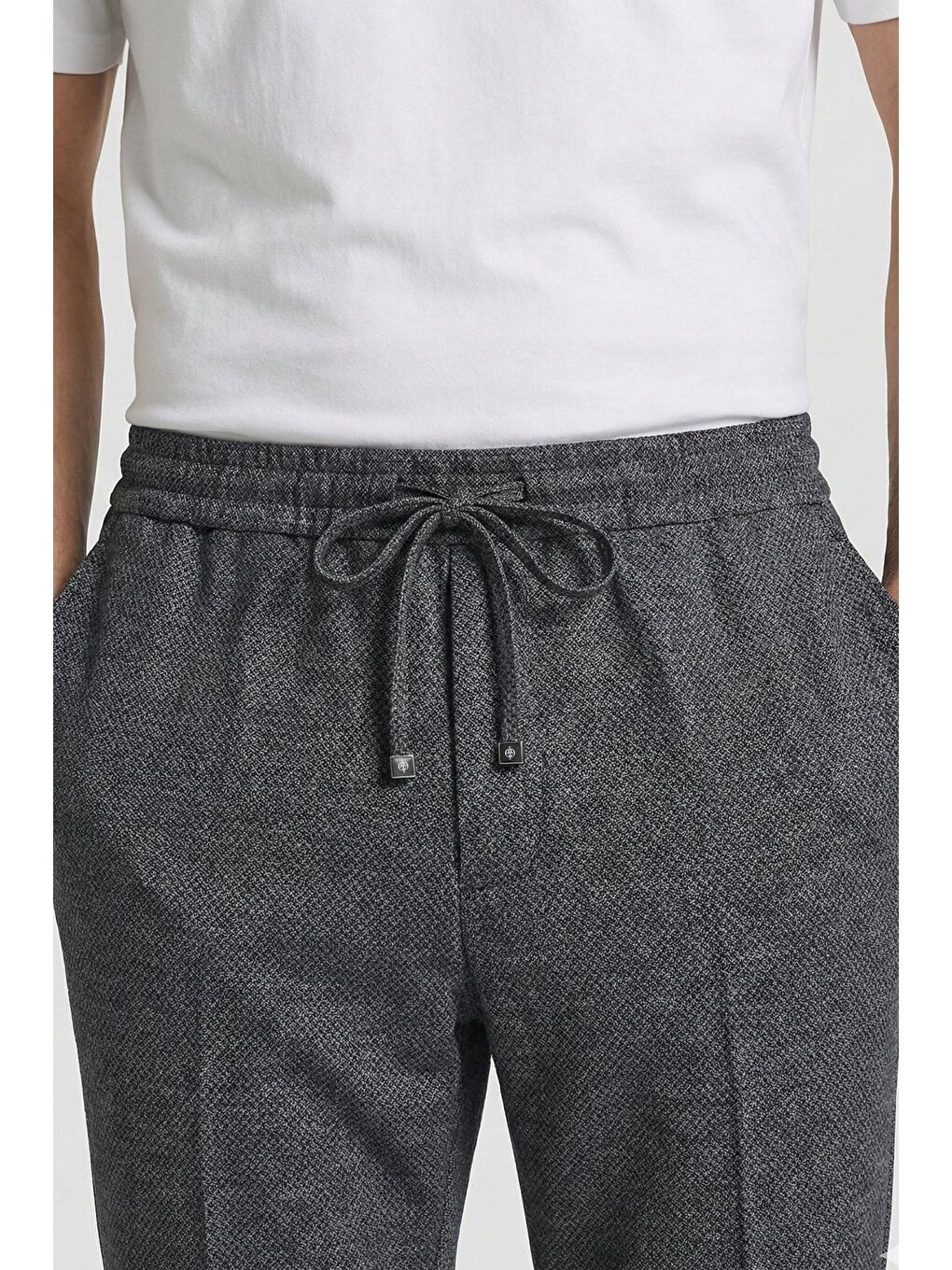 Giotelli Erkek Yün Karışımlı Klasik Gri Günlük Pantolon-2