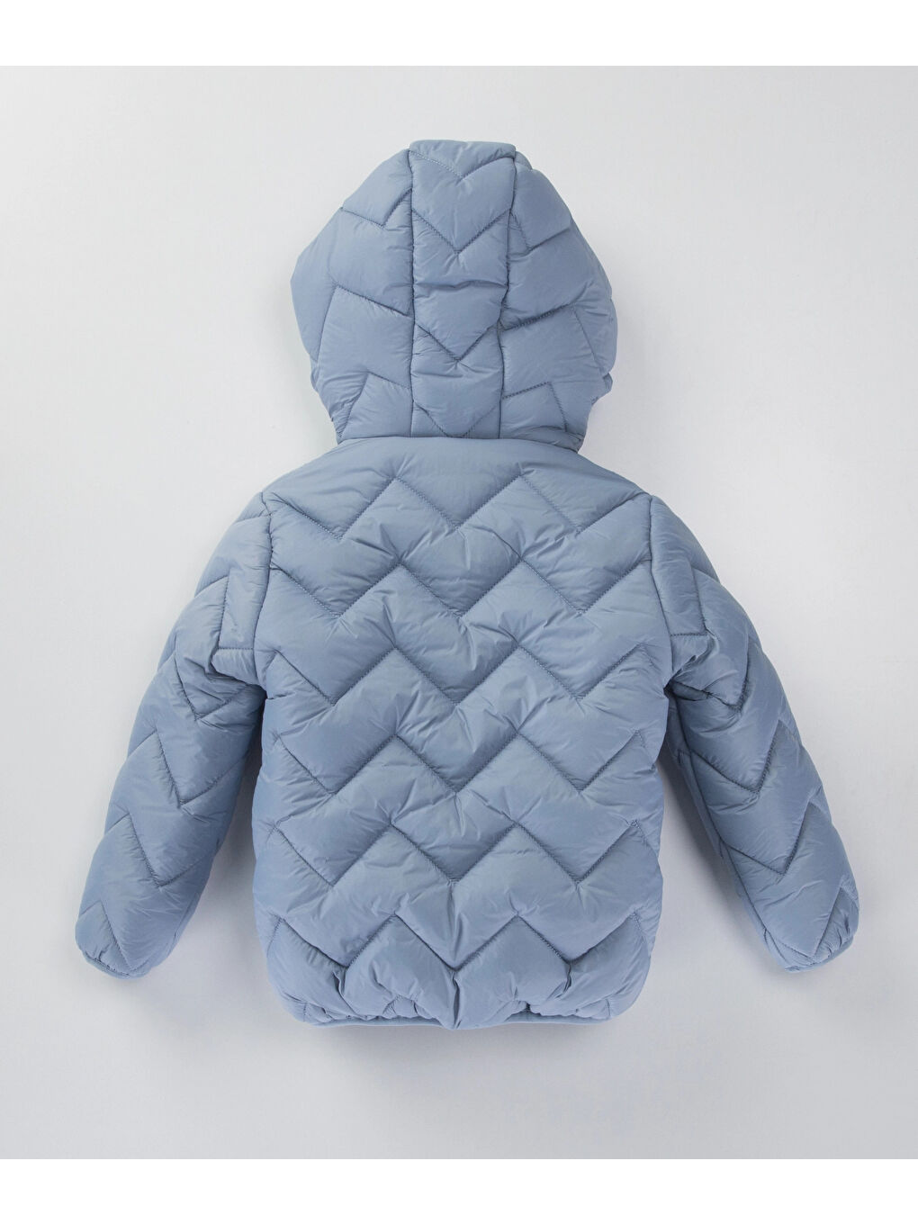 Turkuaz Desenli Kapüşonlu Erkek Çocuk Mont 51328-2