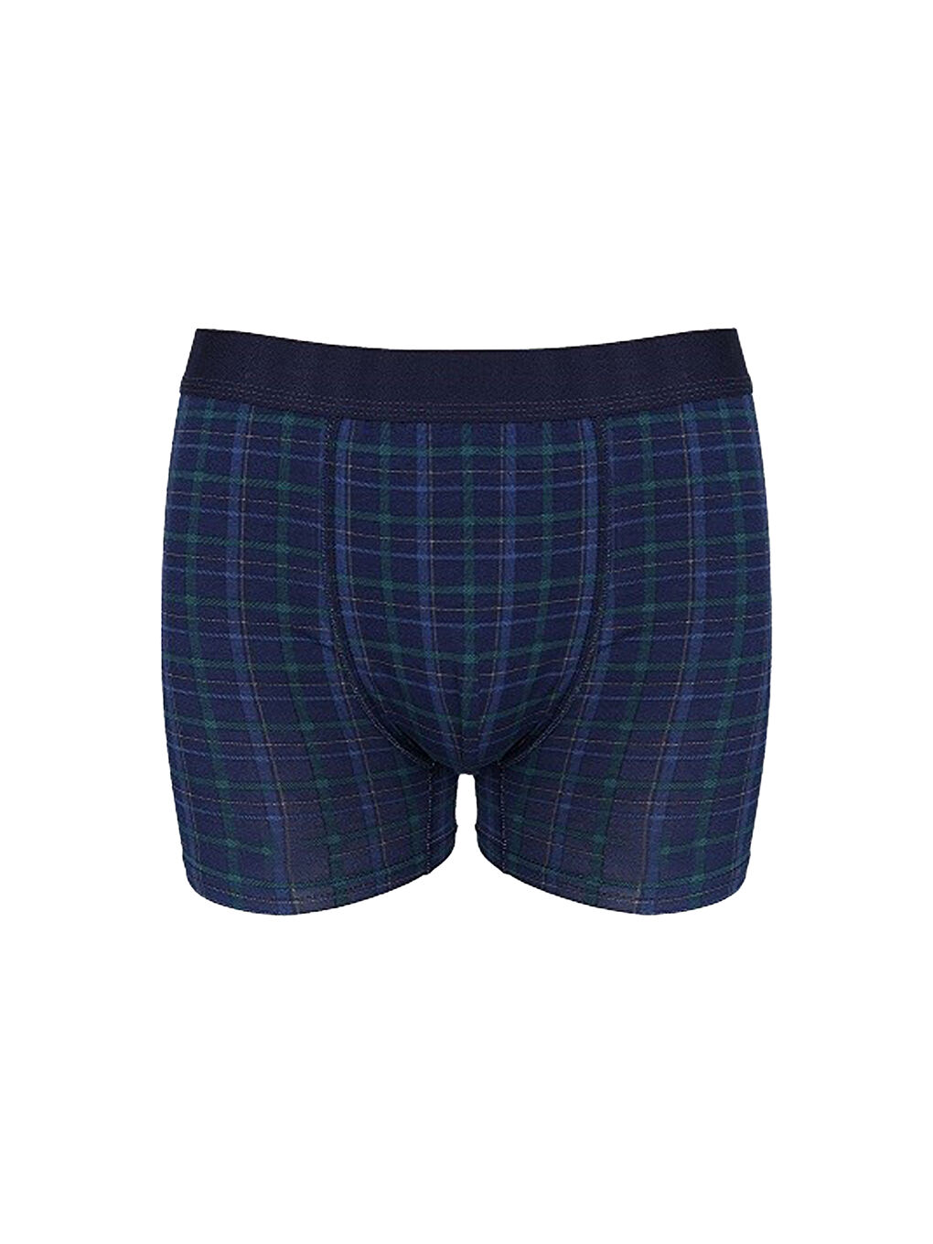 Lacivert Erkek Tekli Desenli Pamuklu Boxer