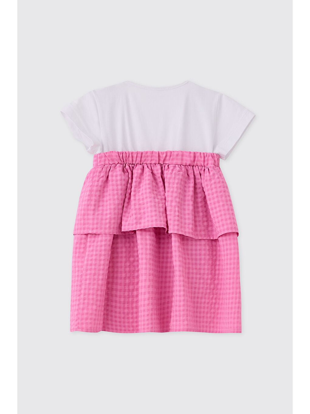 Kız Bebek Beyaz-Pembe Elbise-1