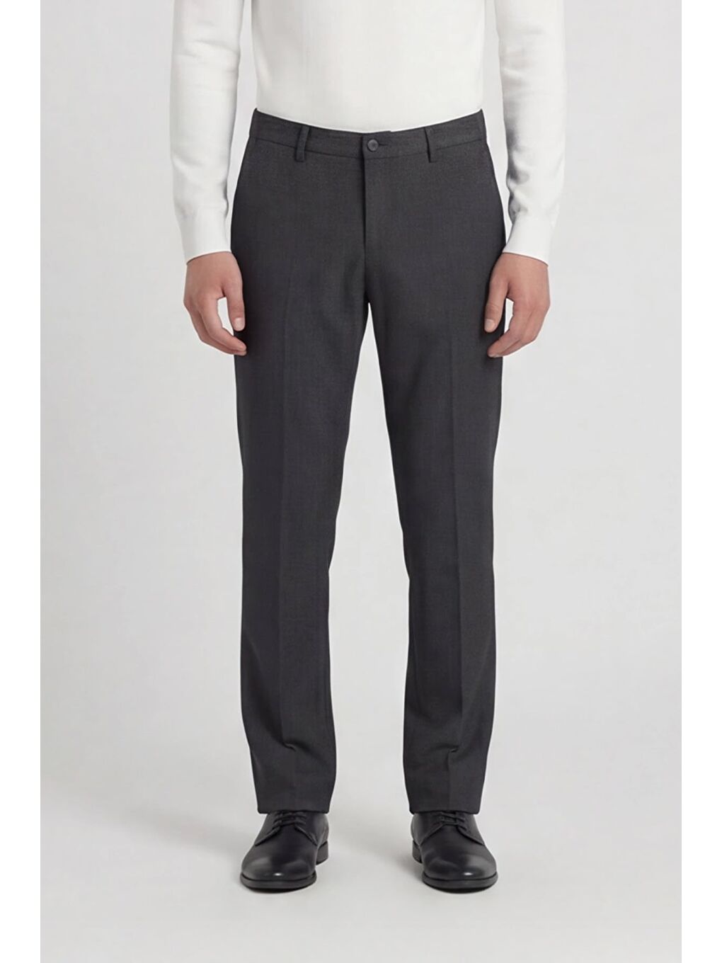 Giotelli Antrasit Slim Fit Pamuklu Yan Cepli Chino Normal Bel Standart Boy Erkek Pantolon