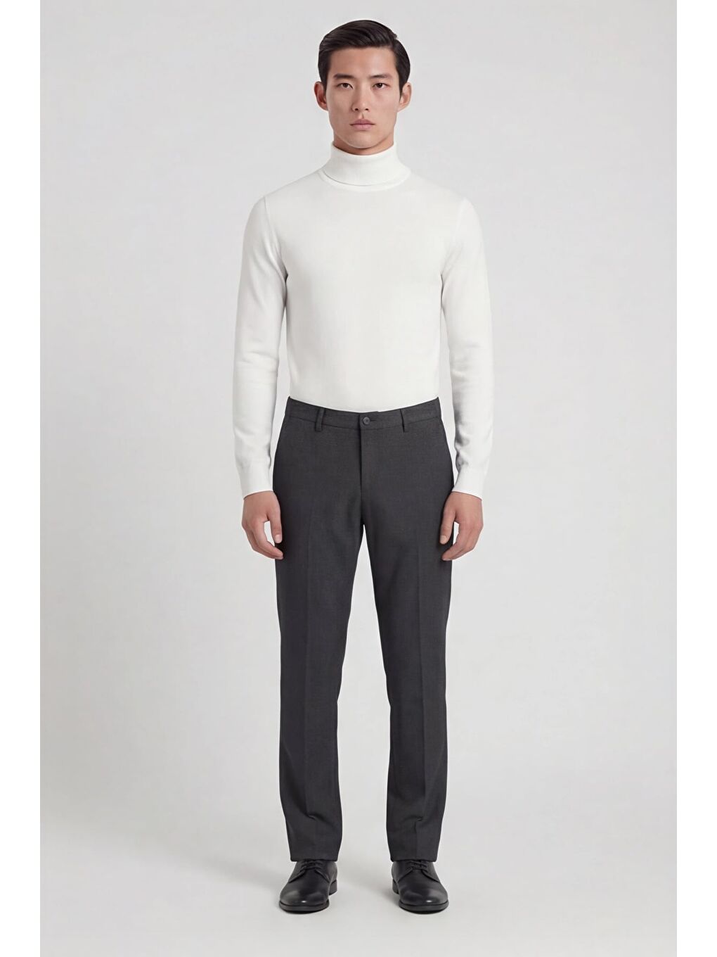 Giotelli Antrasit Slim Fit Pamuklu Yan Cepli Chino Normal Bel Standart Boy Erkek Pantolon-1