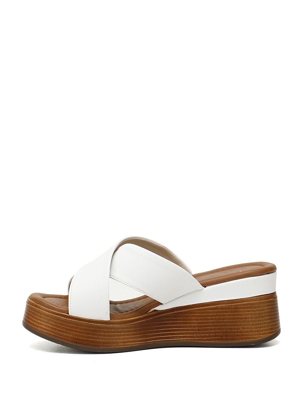 Beyaz BEYAZ  Dolgu Topuklu Kadın Terlik 35712-2