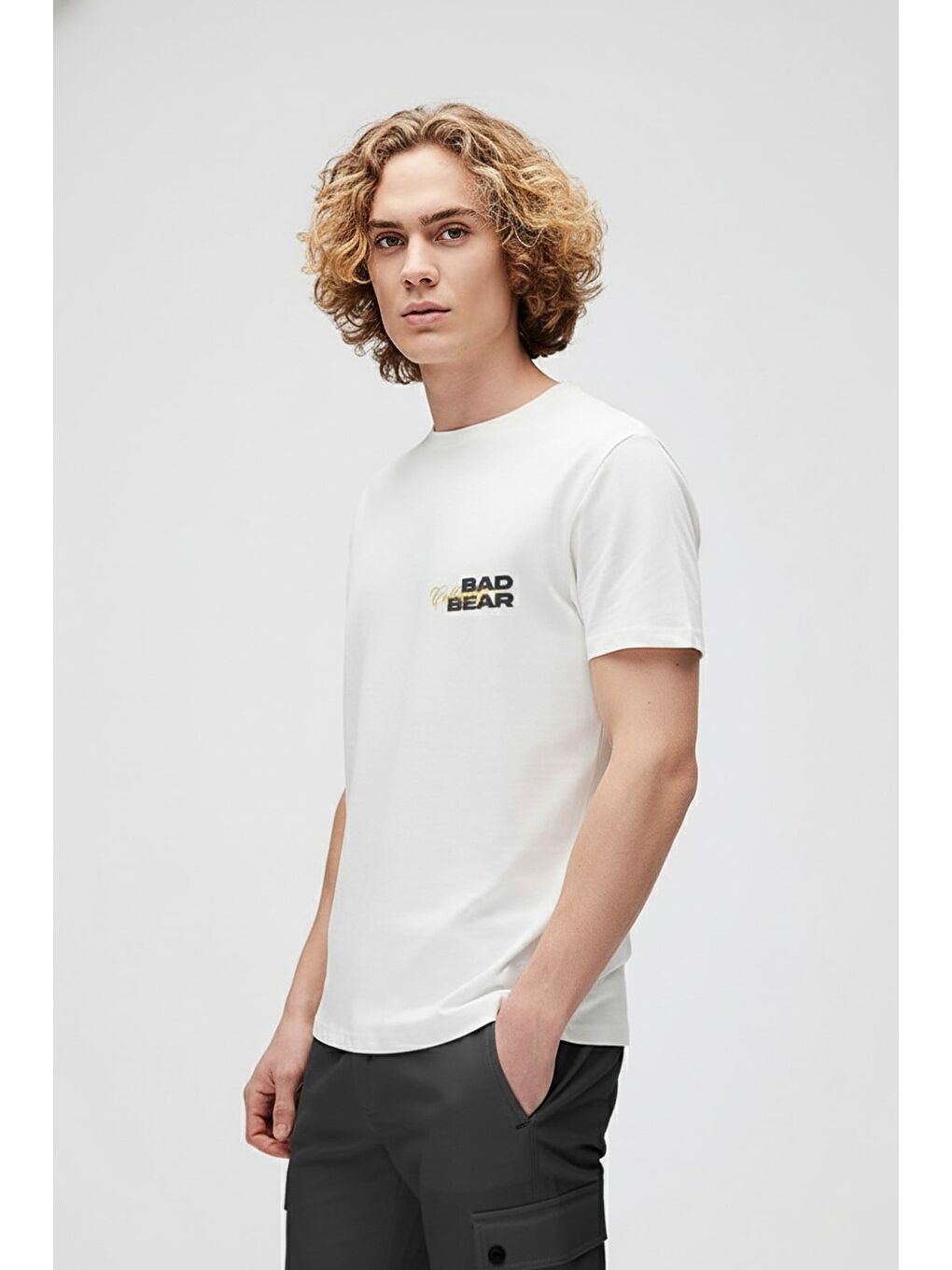Collective Beyaz Erkek Baskılı Tişört-1