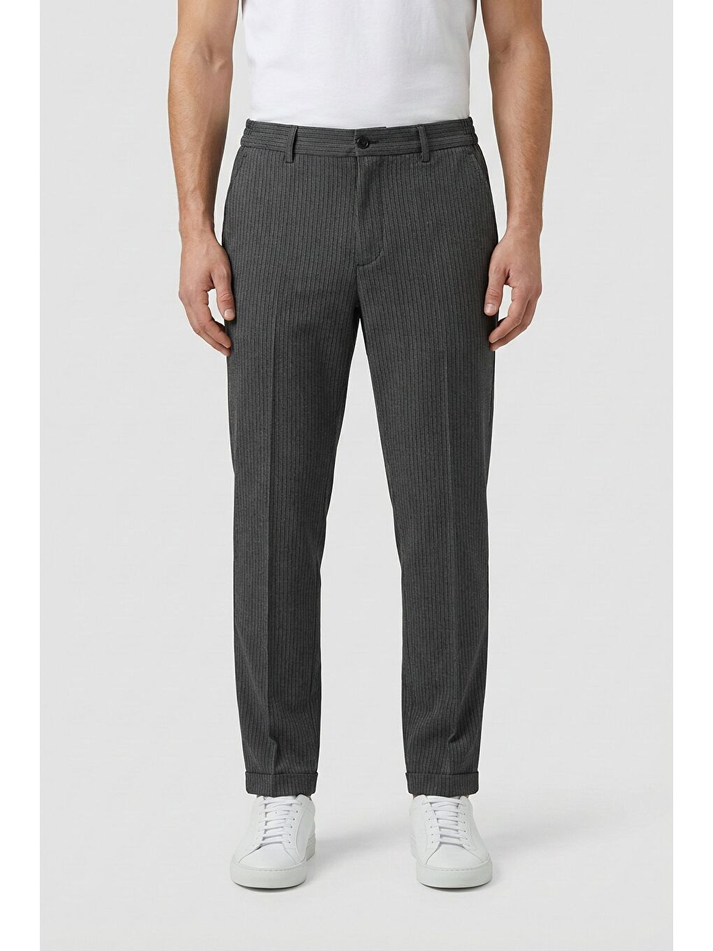 Giotelli Antrasit Dokuma Kumaş Normal Bel Erkek Pantolon