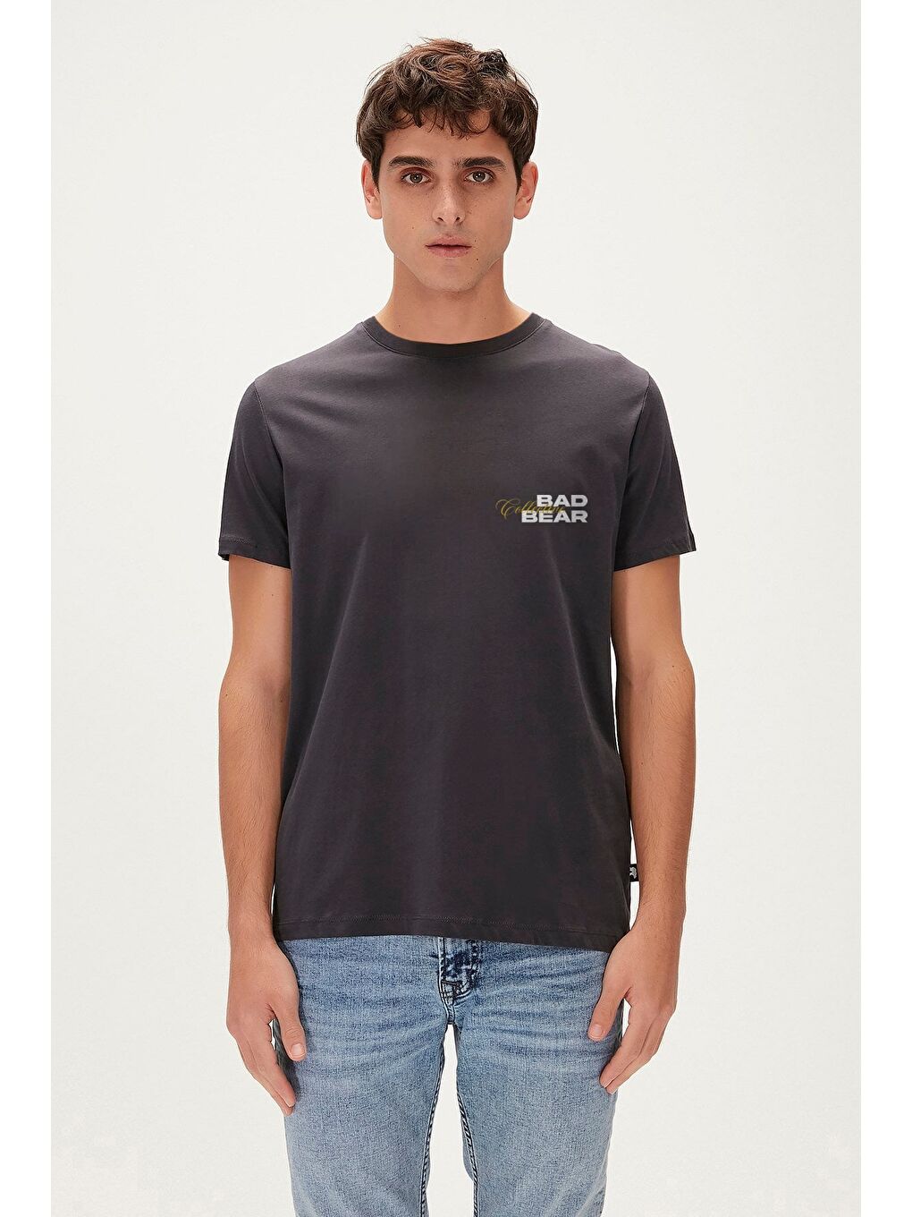 Gri Collective Asfalt Erkek Baskılı Tişört