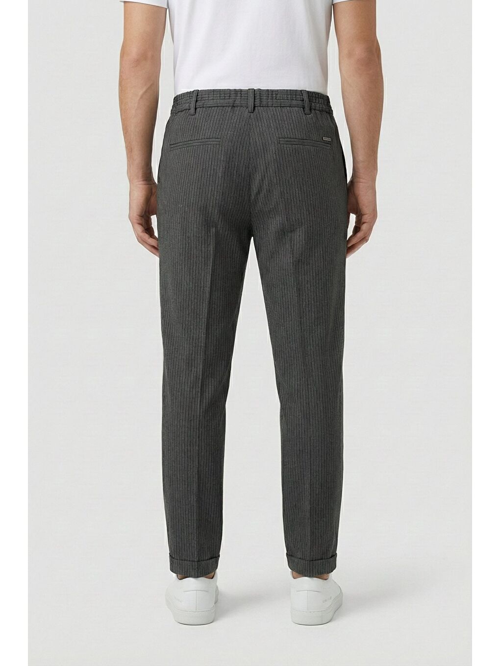 Giotelli Antrasit Dokuma Kumaş Normal Bel Erkek Pantolon-3