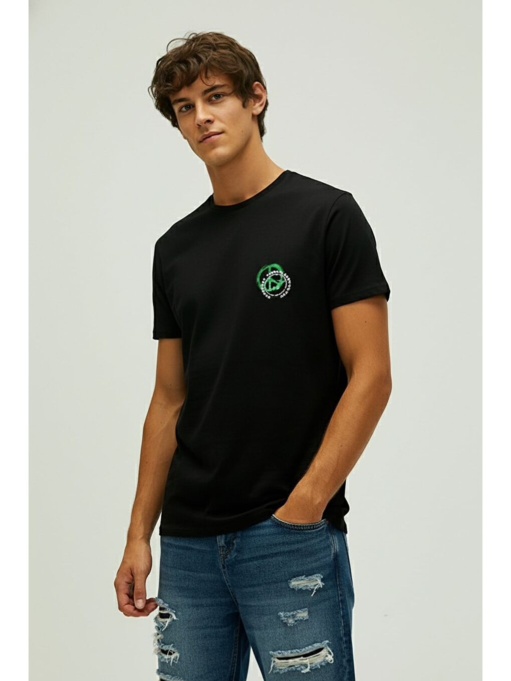 Everyday Urban Siyah Erkek Baskılı Tişört-1