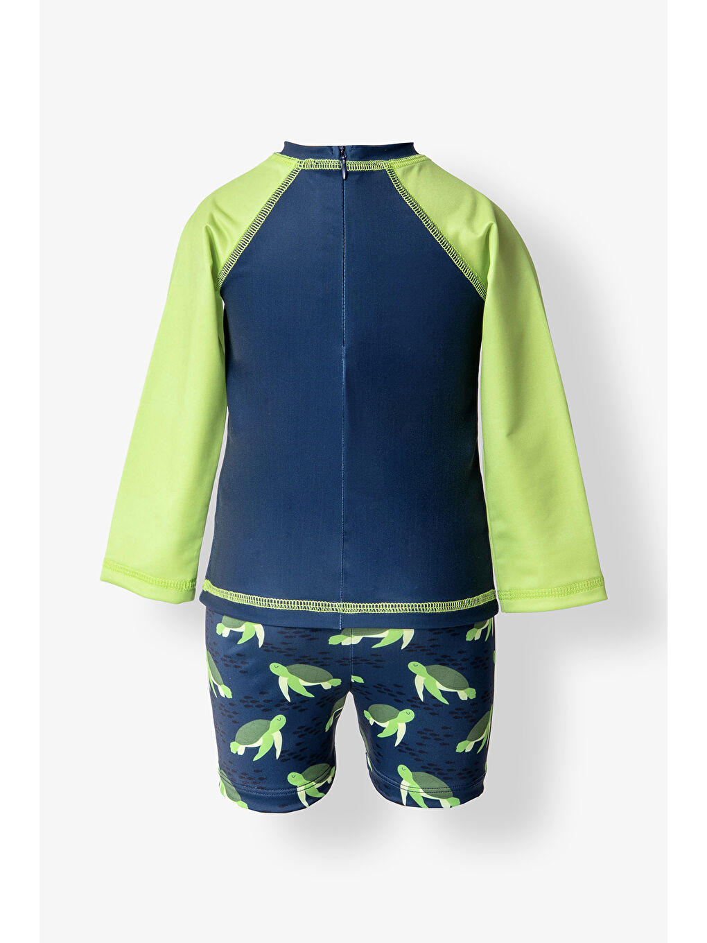 UV Korumalı Uzun Kollu Erkek Çocuk Bebek Şortlu Takım 5110 Koyu Lacivert-1