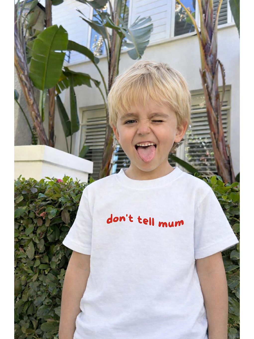 Ekru Unisex Çocuk Pamuklu Bisiklet Yaka Baskılı T-Shirt