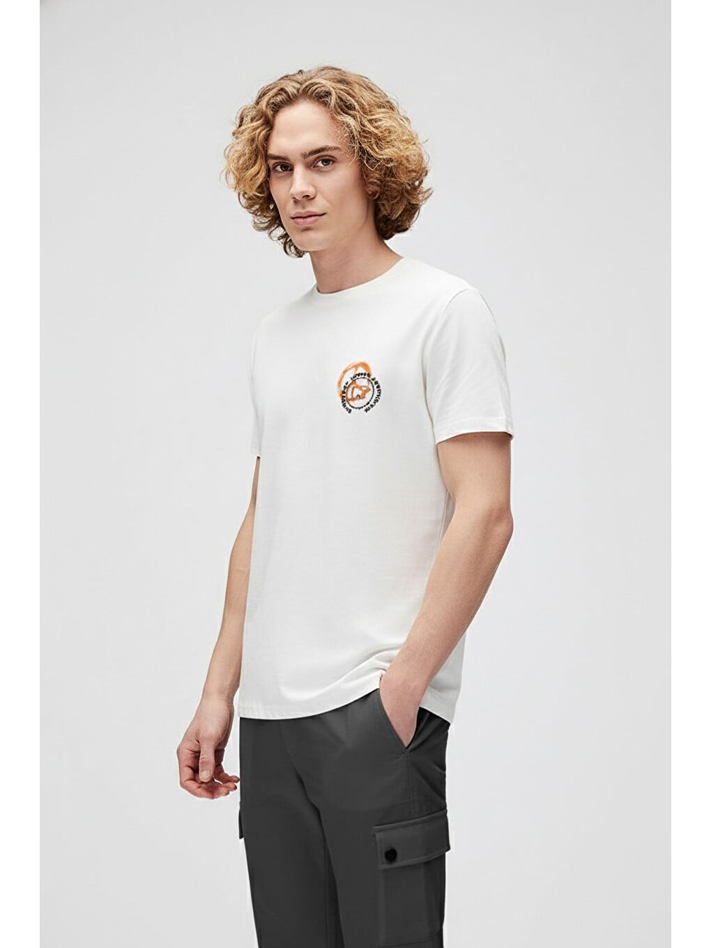 Everyday Urban Beyaz Erkek Baskılı Tişört-1