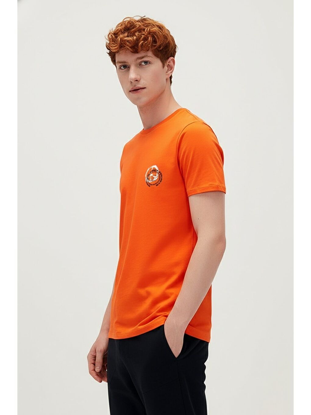Everyday Urban Turuncu Erkek Baskılı Tişört-1