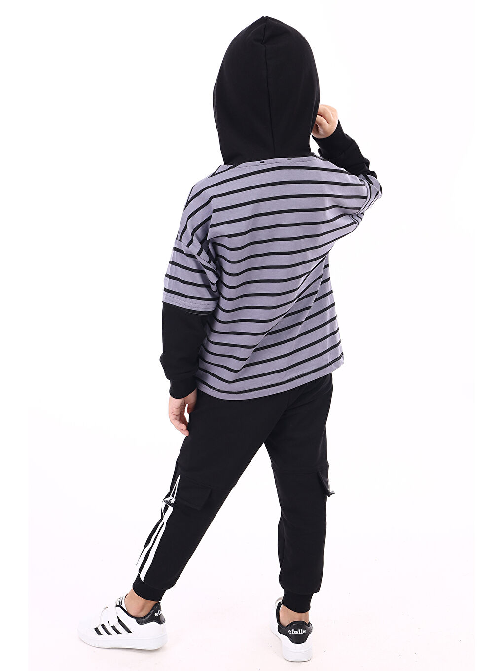 Gri Erkek Çocuk Baskılı Eşofman Takım-1