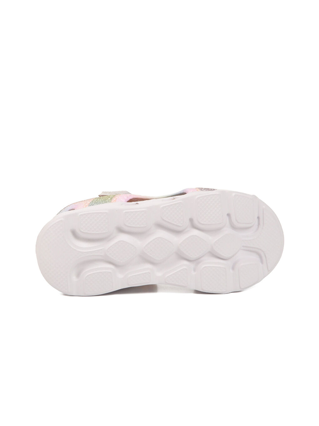 Beyaz Renkli Cırtlı Işıklı Yumuşak Taban Kız Çocuk Sandalet Pamela P-4