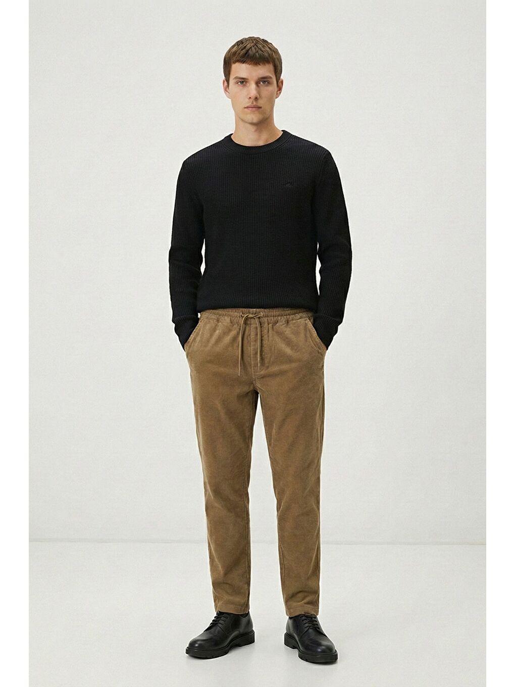 Giotelli Bej Dokuma Kumaş Normal Bel Standart Boy Erkek Pantolon-2