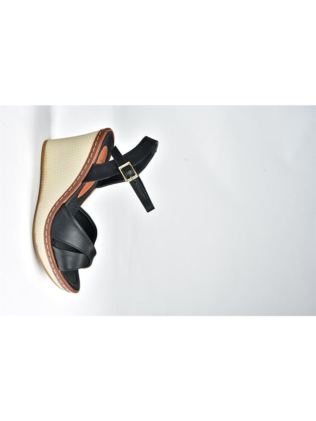 9674040209 Siyah Dolgu Taban Kadın Ayakkabı-4