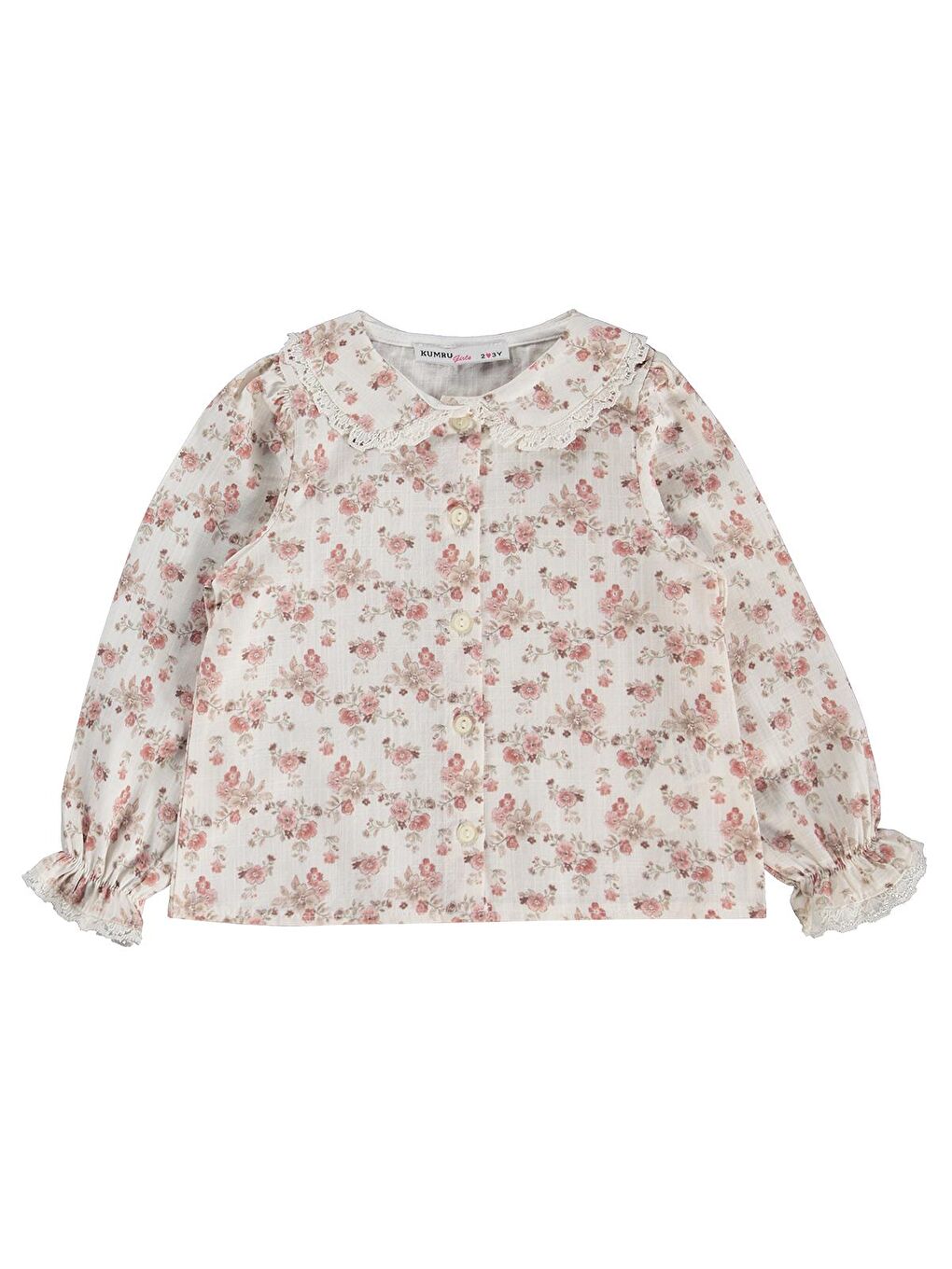 Pembe Civil Girls Çiçek Gömlekli 2 Li 2-5 Yaş Elbise - Pudra 4-5 Yaş-2