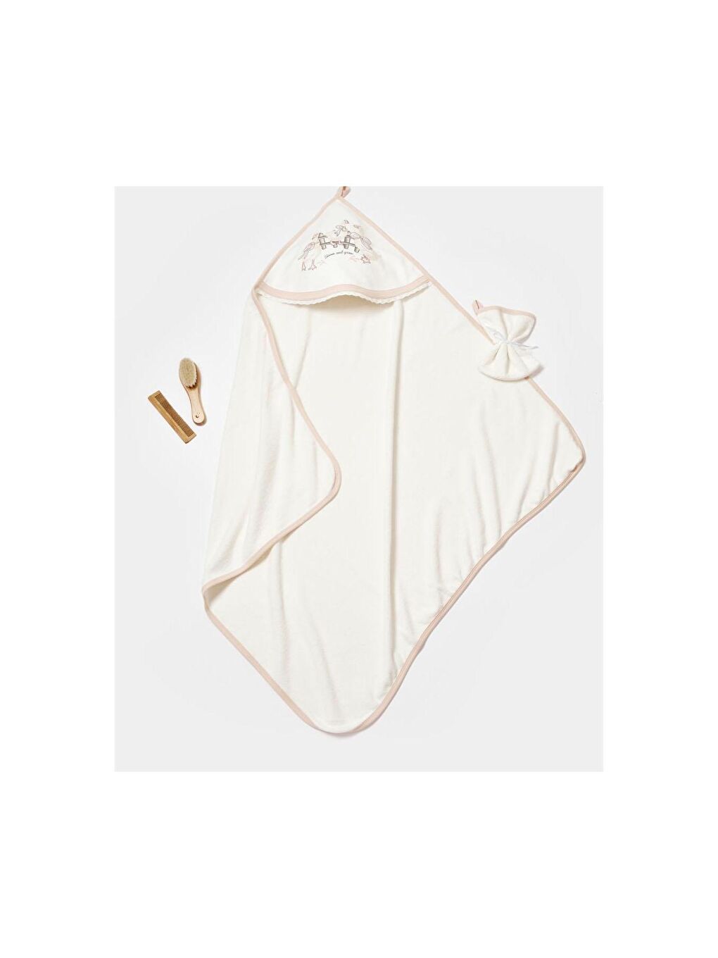 Ekru Twinn Duck Silgi Bebek Havlusu 75x75 Cm-1