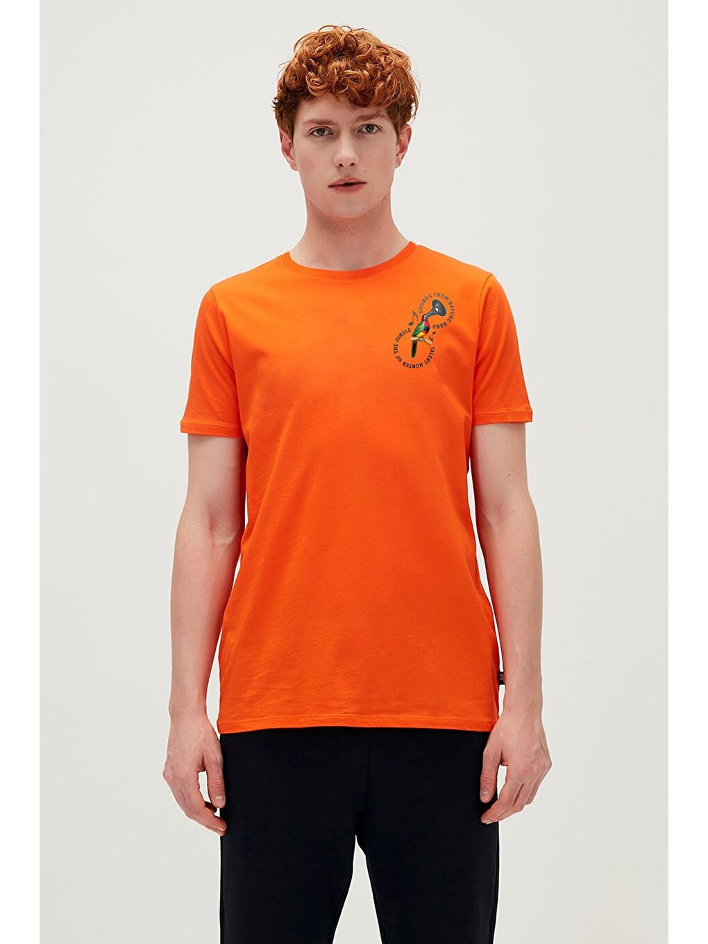 Nature Band Turuncu Erkek Baskılı Tişört