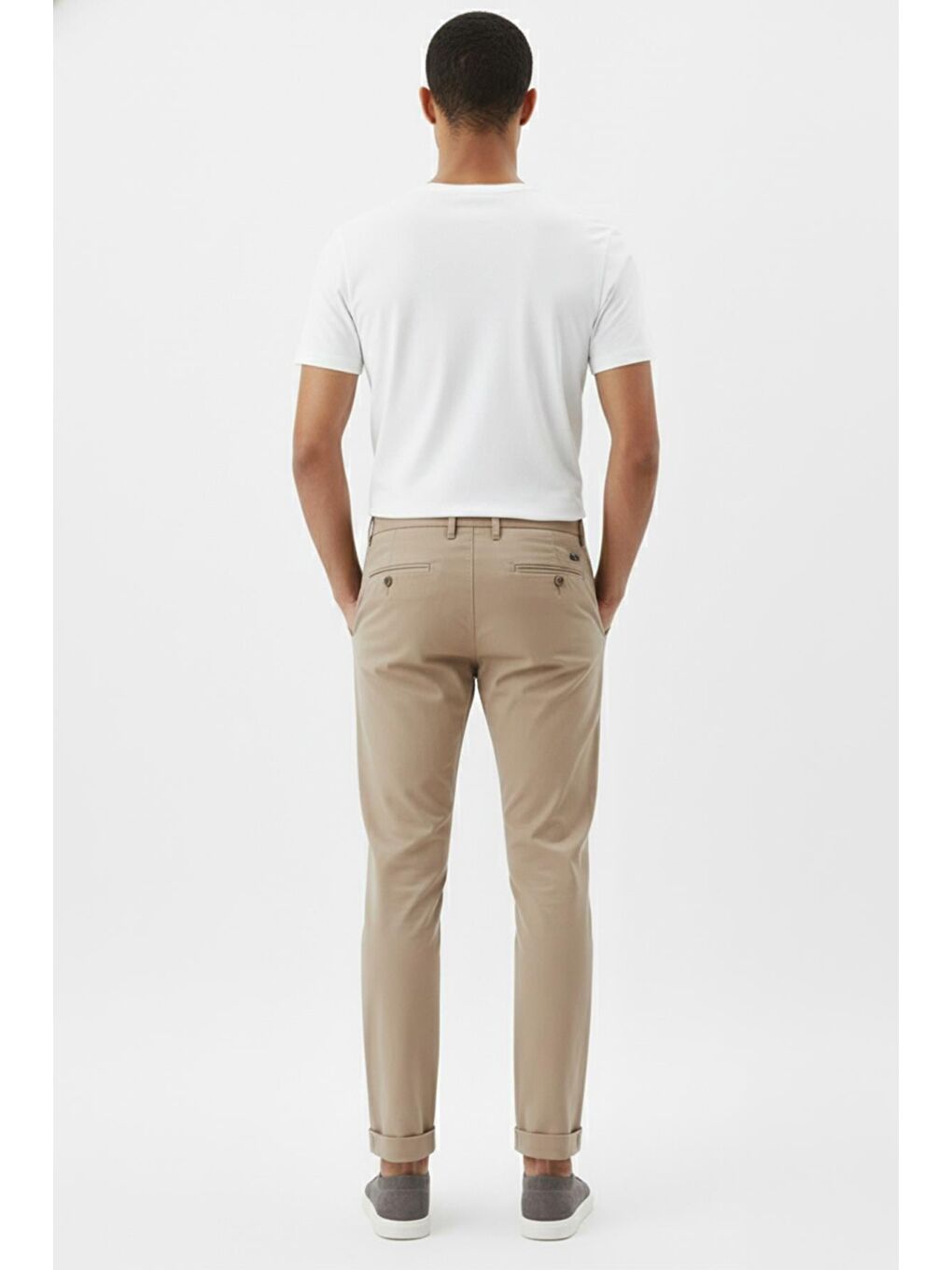 Bej Giotelli Vizon Regular Fit Dokuma Chino Erkek Pantolon-3