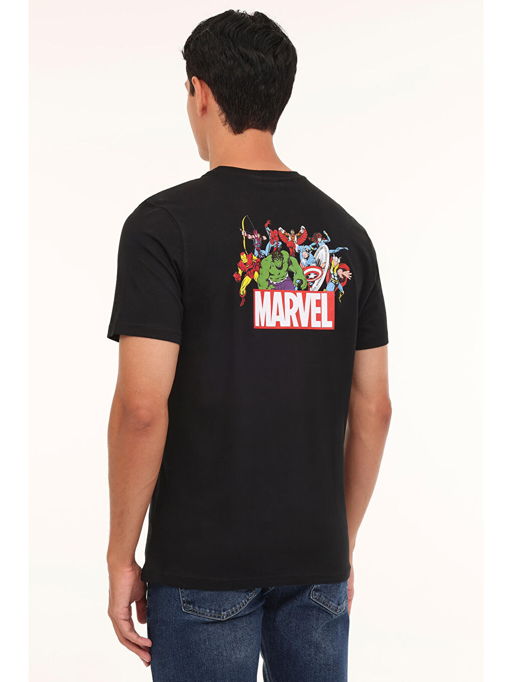 ML MARveL 11LSN1014 4FX Siyah Erkek Kısa Kol Tişört-1