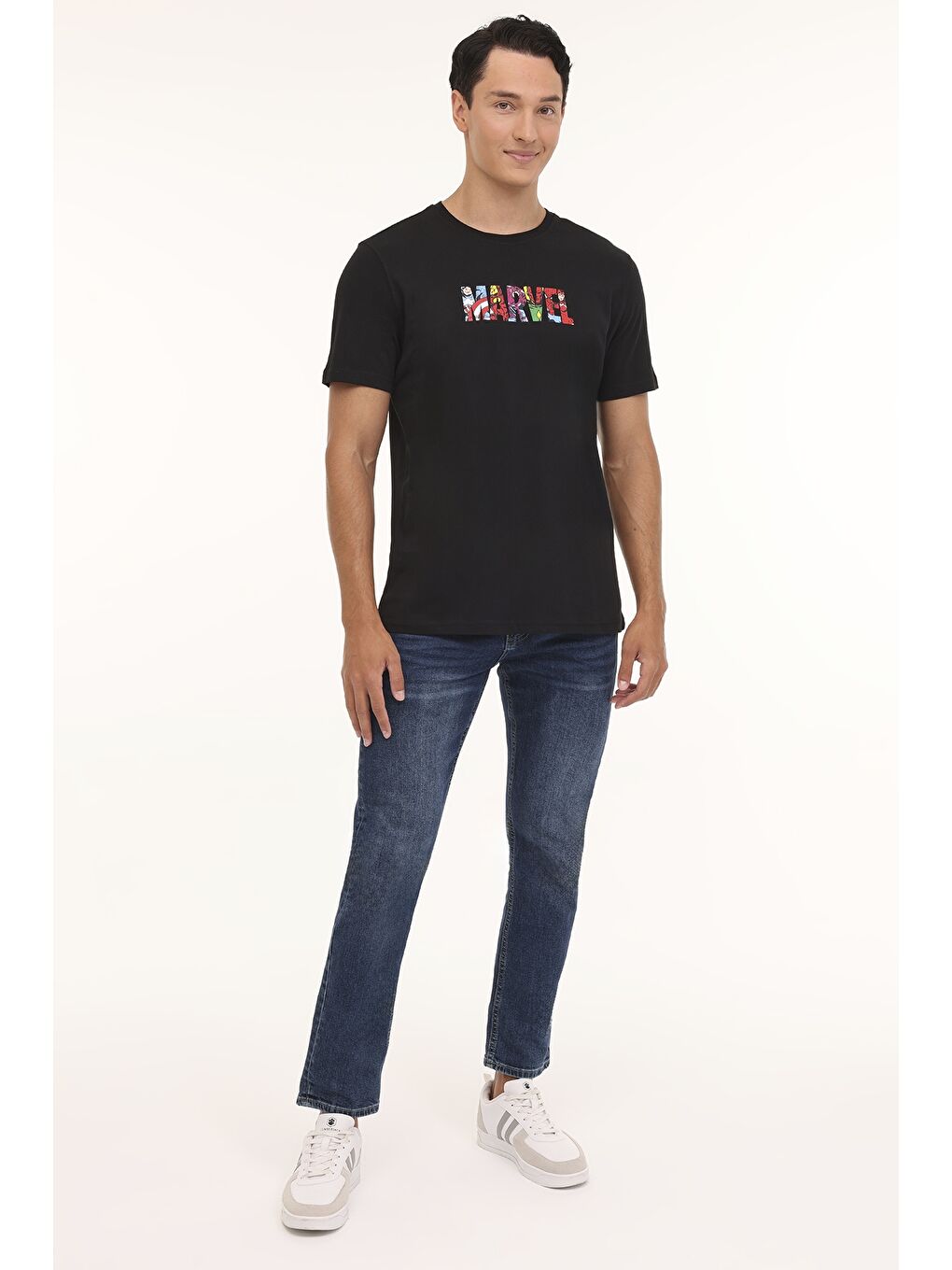 ML MARveL 11LSN1014 4FX Siyah Erkek Kısa Kol Tişört-2