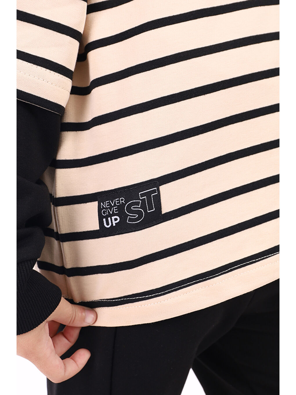 Bej Erkek Çocuk Baskılı Eşofman Takım-1