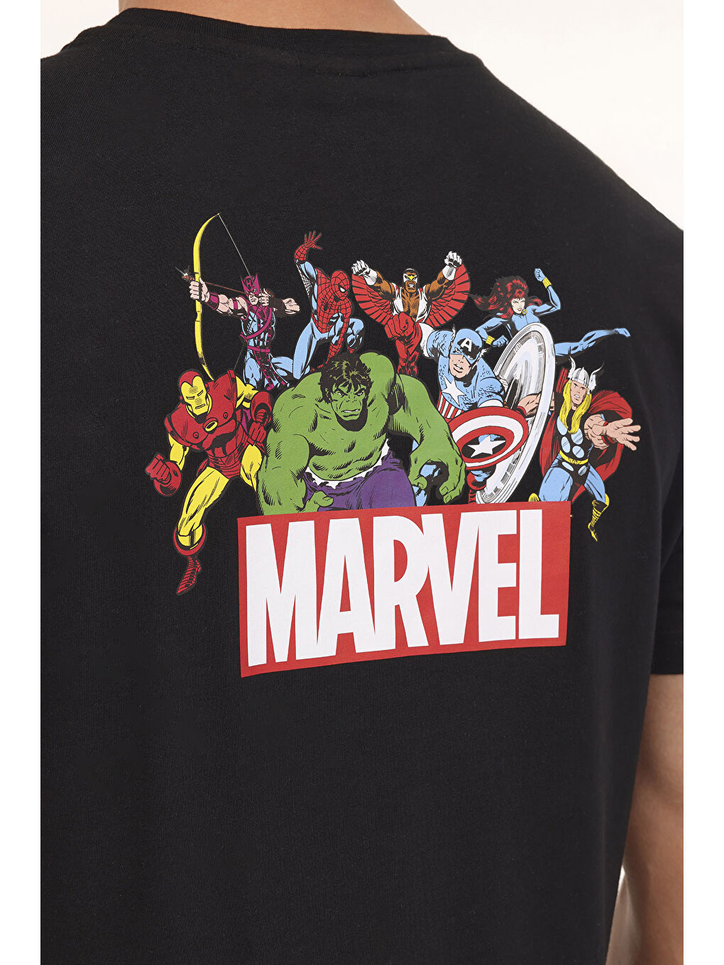 ML MARveL 11LSN1014 4FX Siyah Erkek Kısa Kol Tişört-4