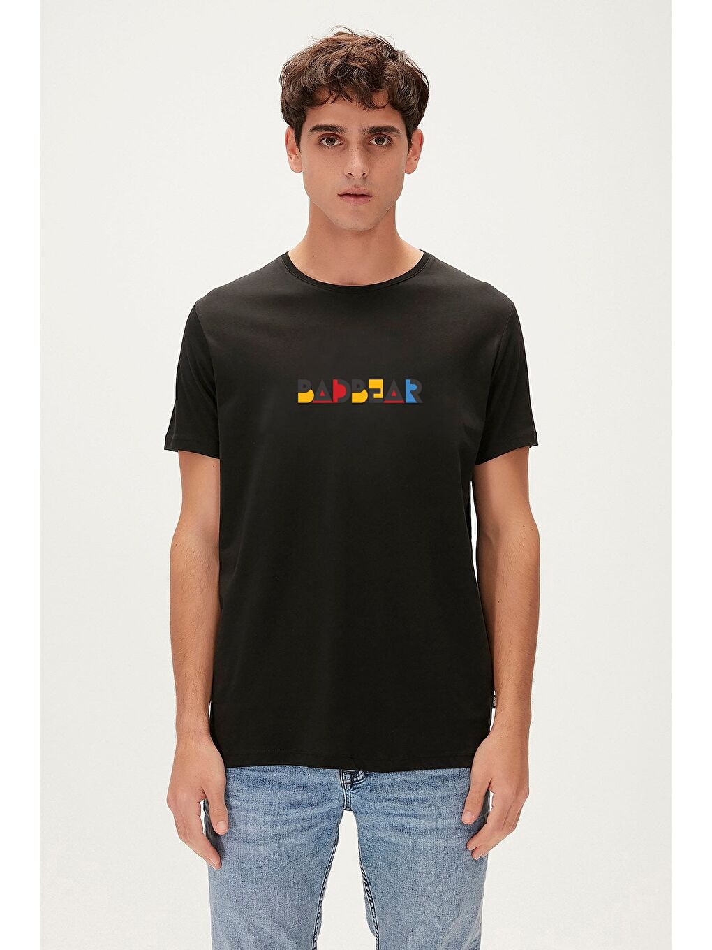 Retro Colors Siyah Erkek Baskılı Tişört