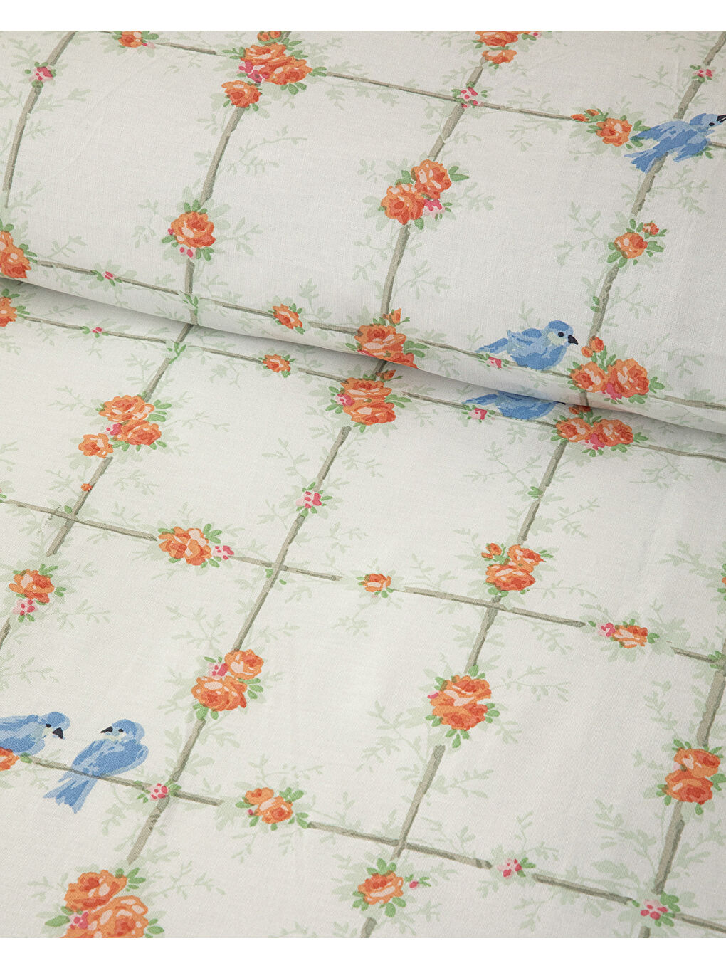 Mystery Birds Pamuklu Ranforce Çift Kişilik Nevresim Seti 200x220 cm Yeşil-1