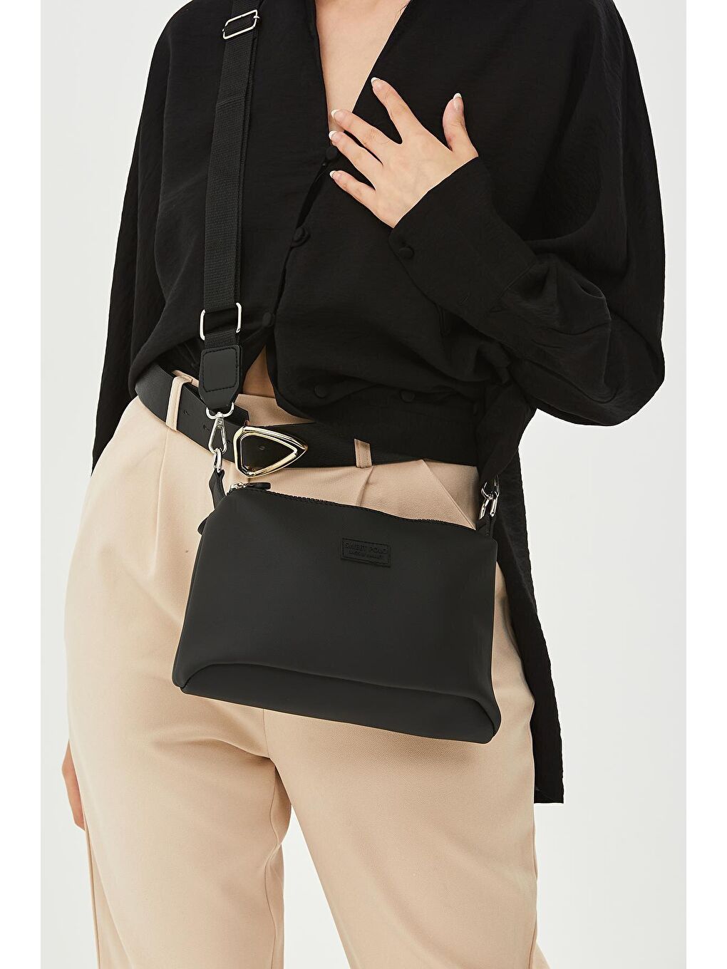 Siyah Noah 3 Gözlü Kadın Çanta-1