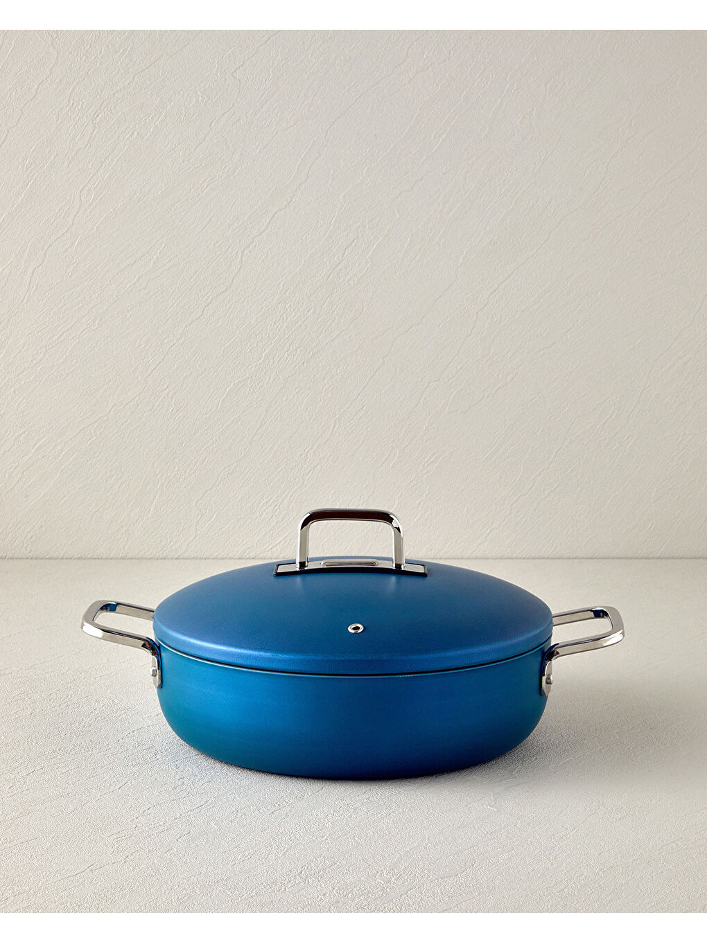 Luna Premium Basık Tencere Mavi