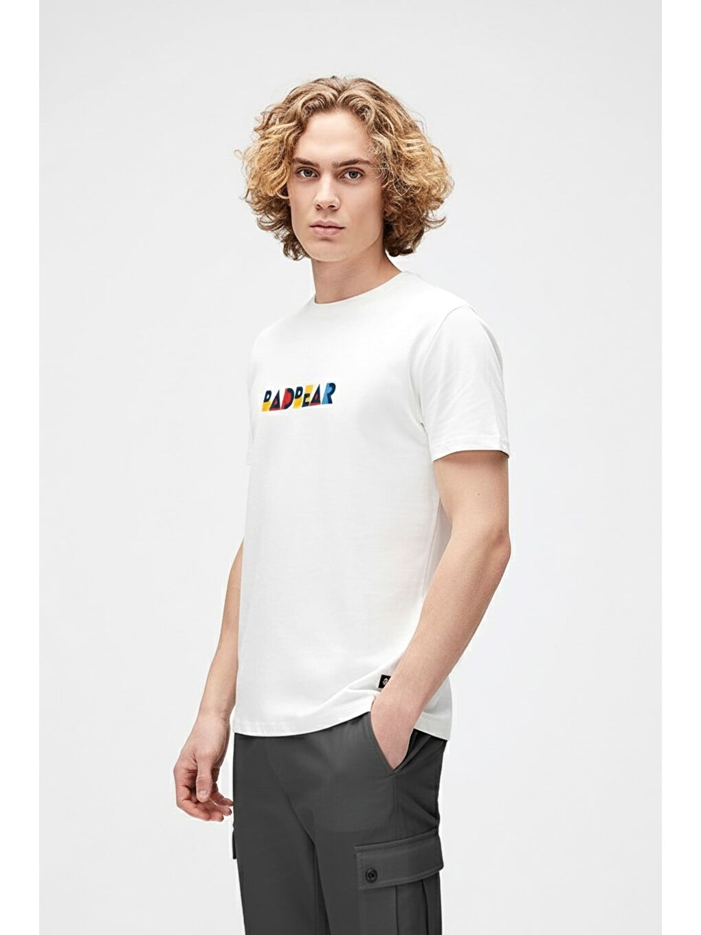 Retro Colors Beyaz Erkek Baskılı Tişört-1