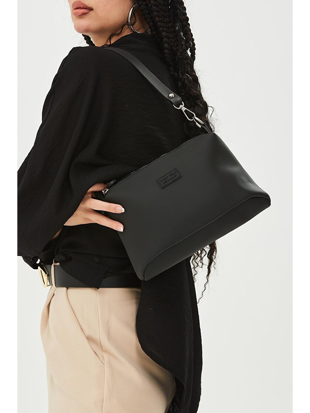 Siyah Noah 3 Gözlü Kadın Çanta-2