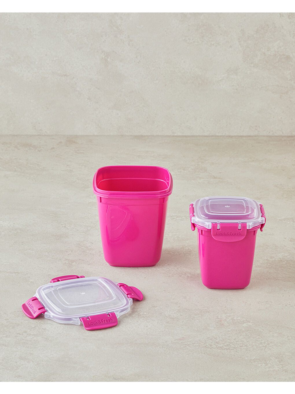 Master Lock Plastik Saklama Kabı Pembe-1