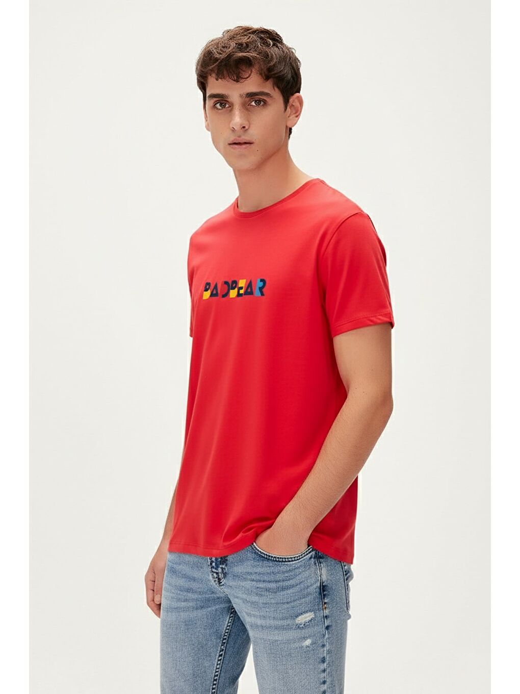 Retro Colors Kırmızı Erkek Baskılı Tişört-1