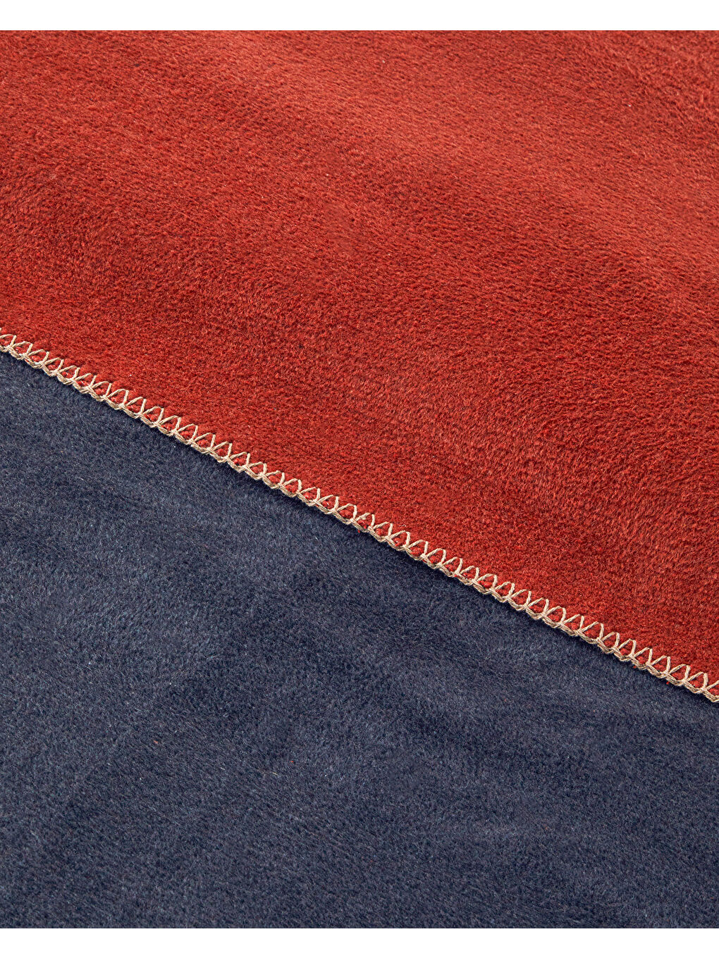 Plain Pamuklu Tek Kişilik Battaniye Antrasit - Turuncu-2