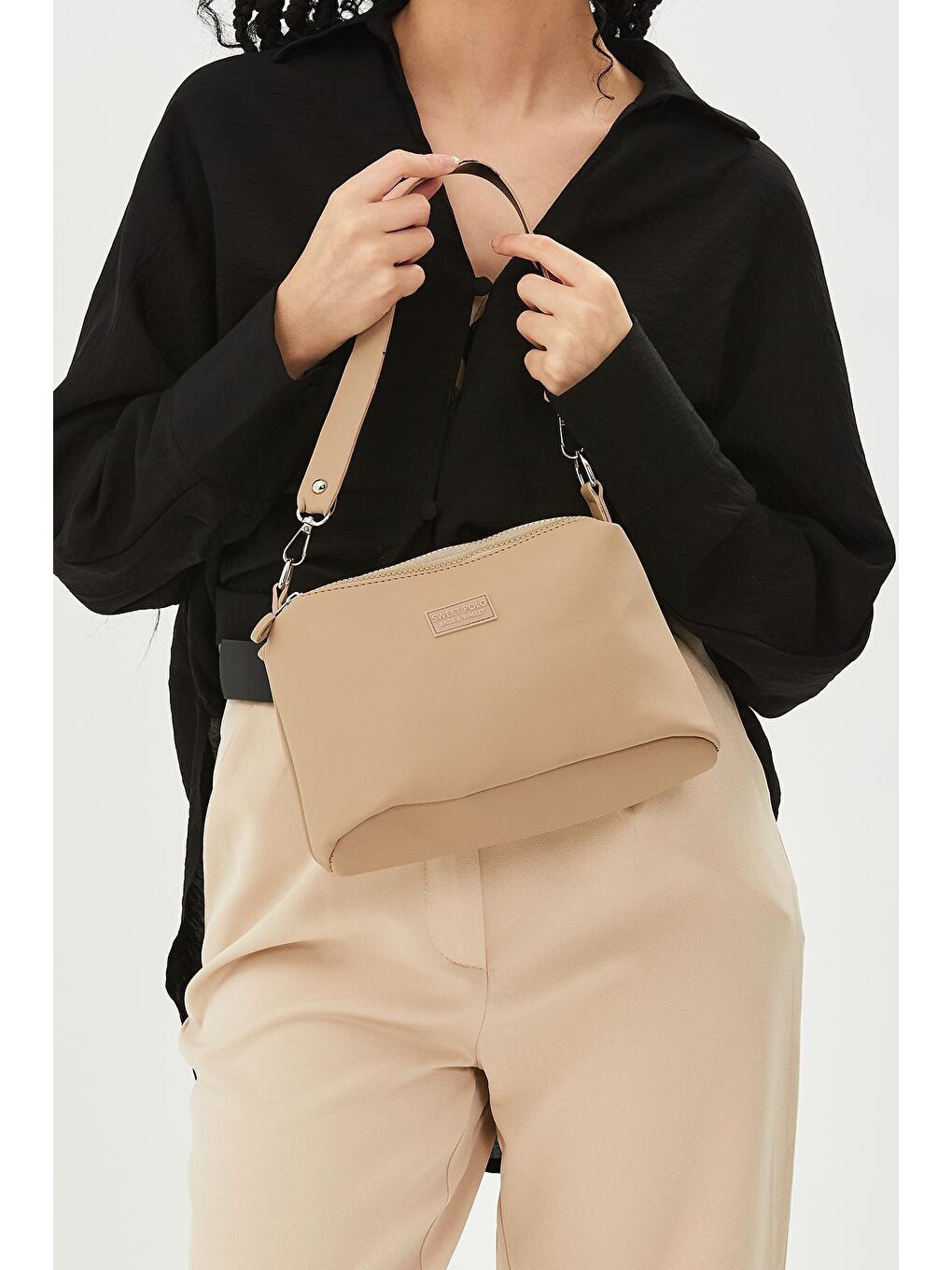 Bej Noah 3 Gözlü Kadın Çanta-1