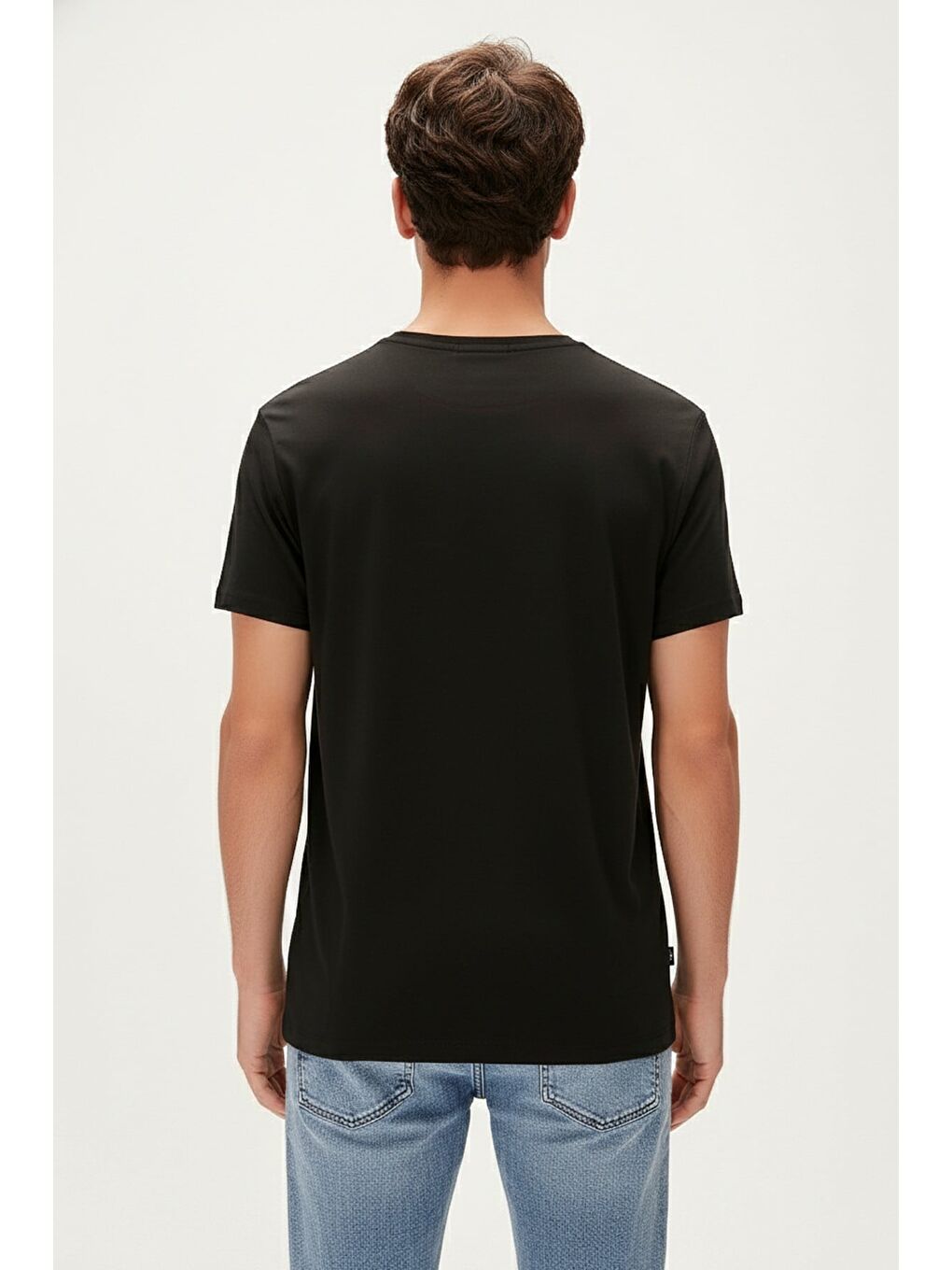 Too Shy Siyah Erkek Baskılı Tişört-2