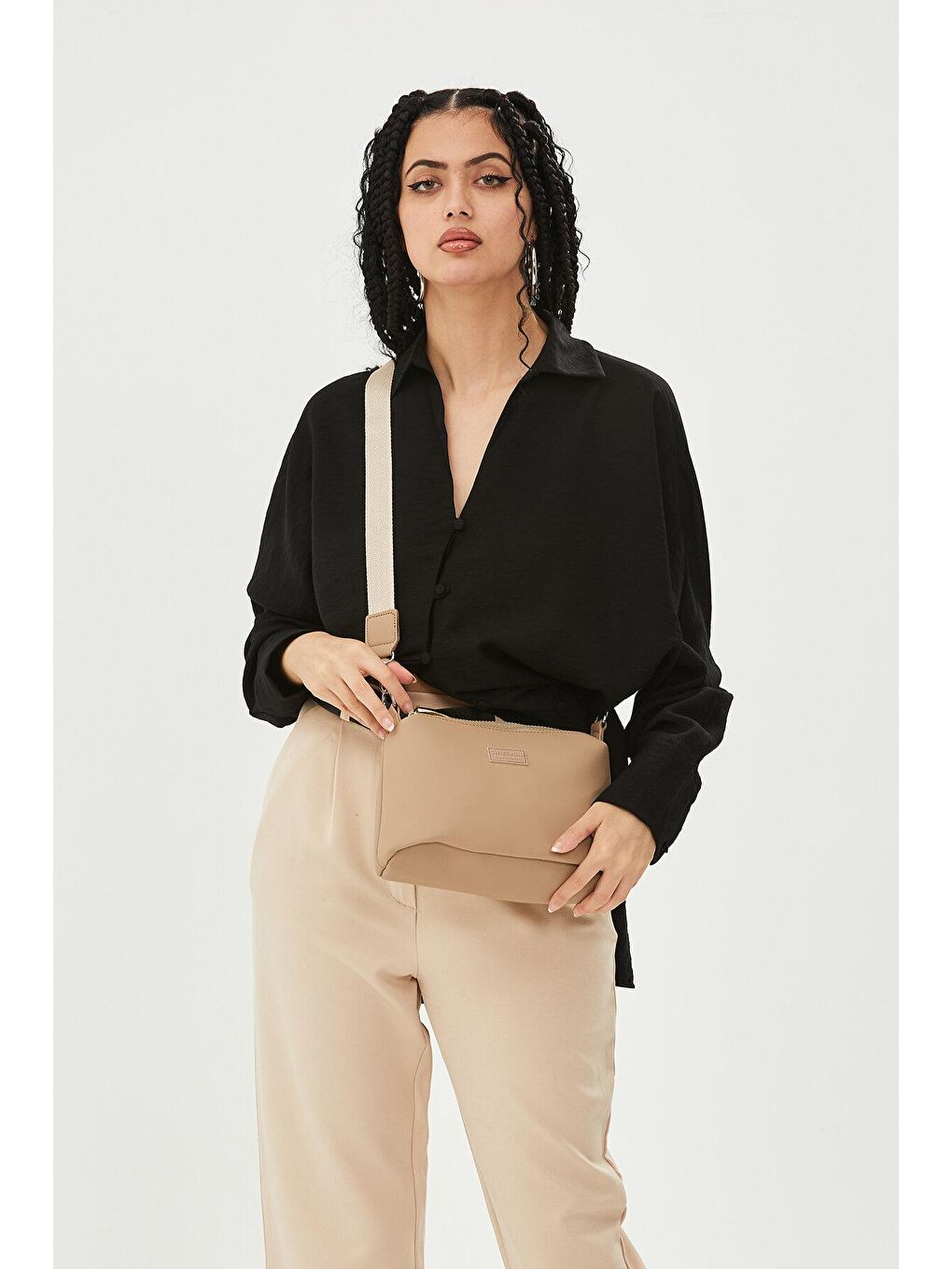 Bej Noah 3 Gözlü Kadın Çanta-3