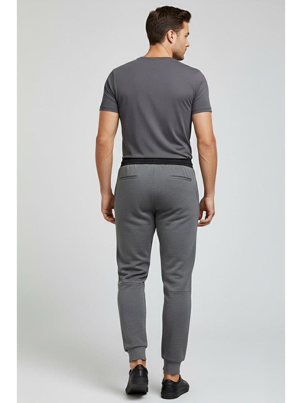 Giotelli Antrasit Regular Fit Fermuar Cepli Jogger Erkek Eşofman Altı-2