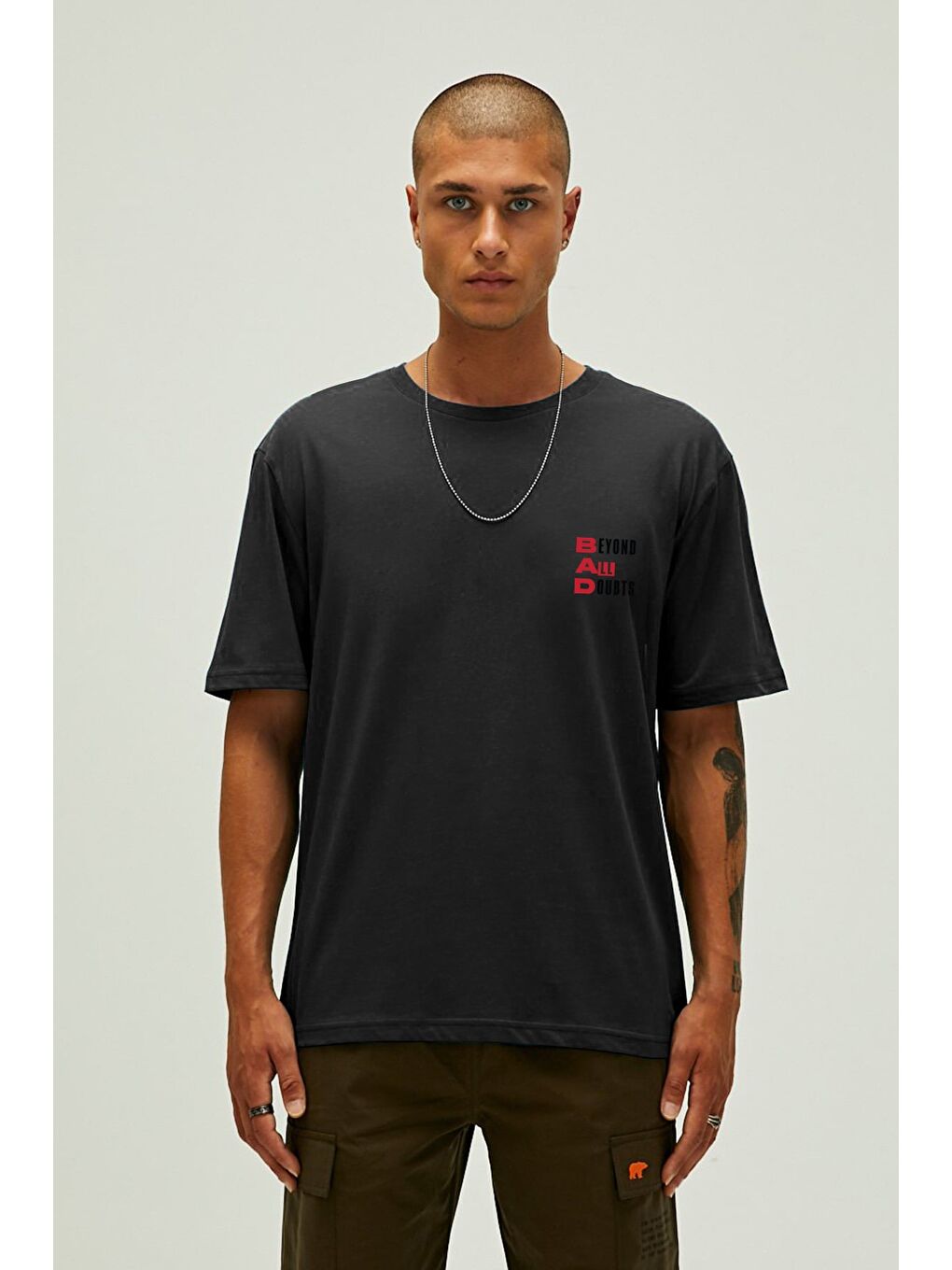 Beyond Siyah Erkek Baskılı Tişört