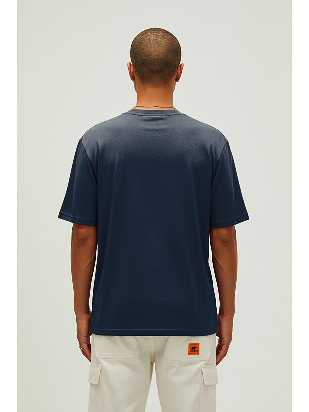 Muscle Lacivert Erkek Baskılı Tişört-2