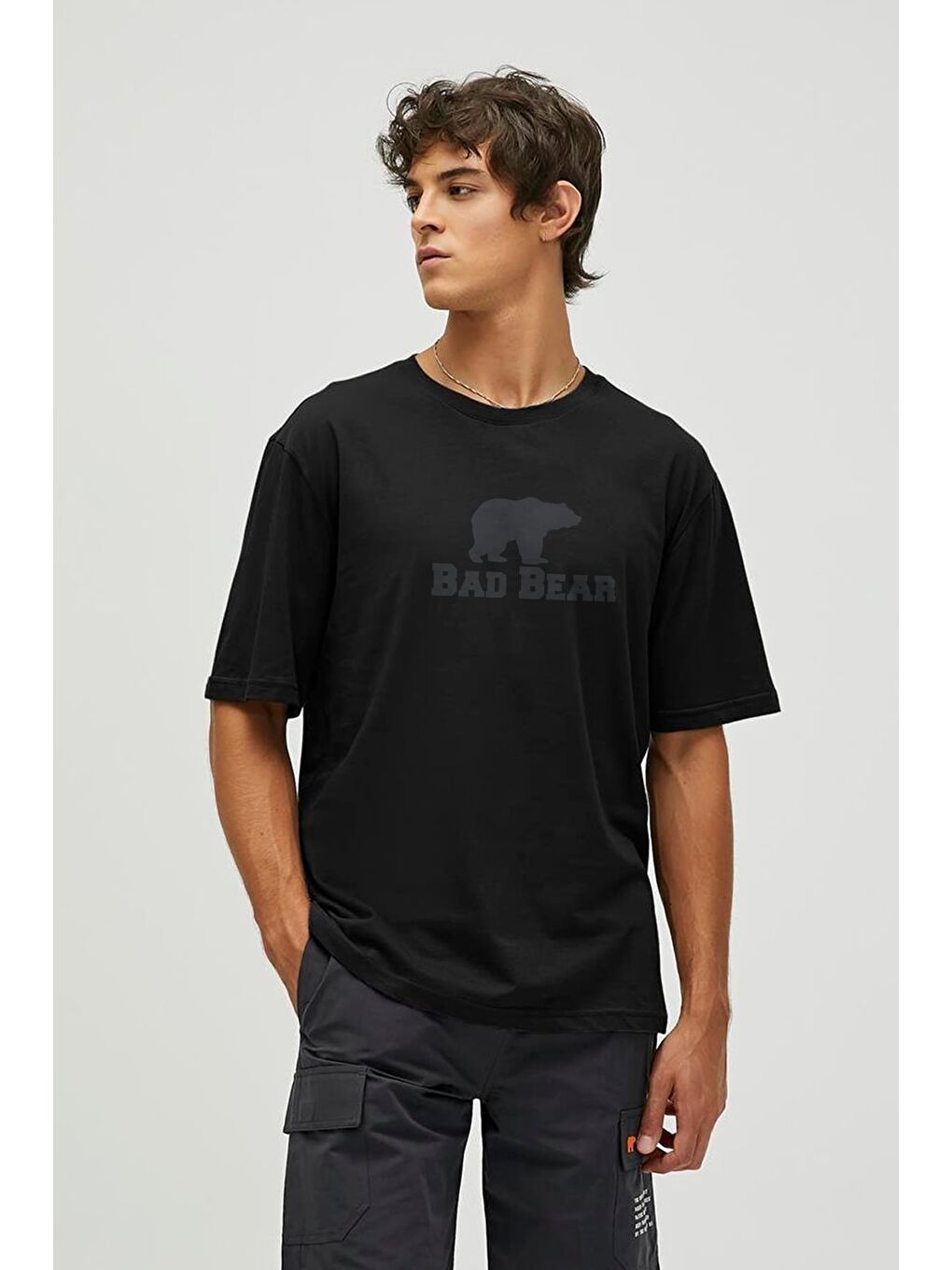 Muscle Mat Siyah Erkek Baskılı Tişört